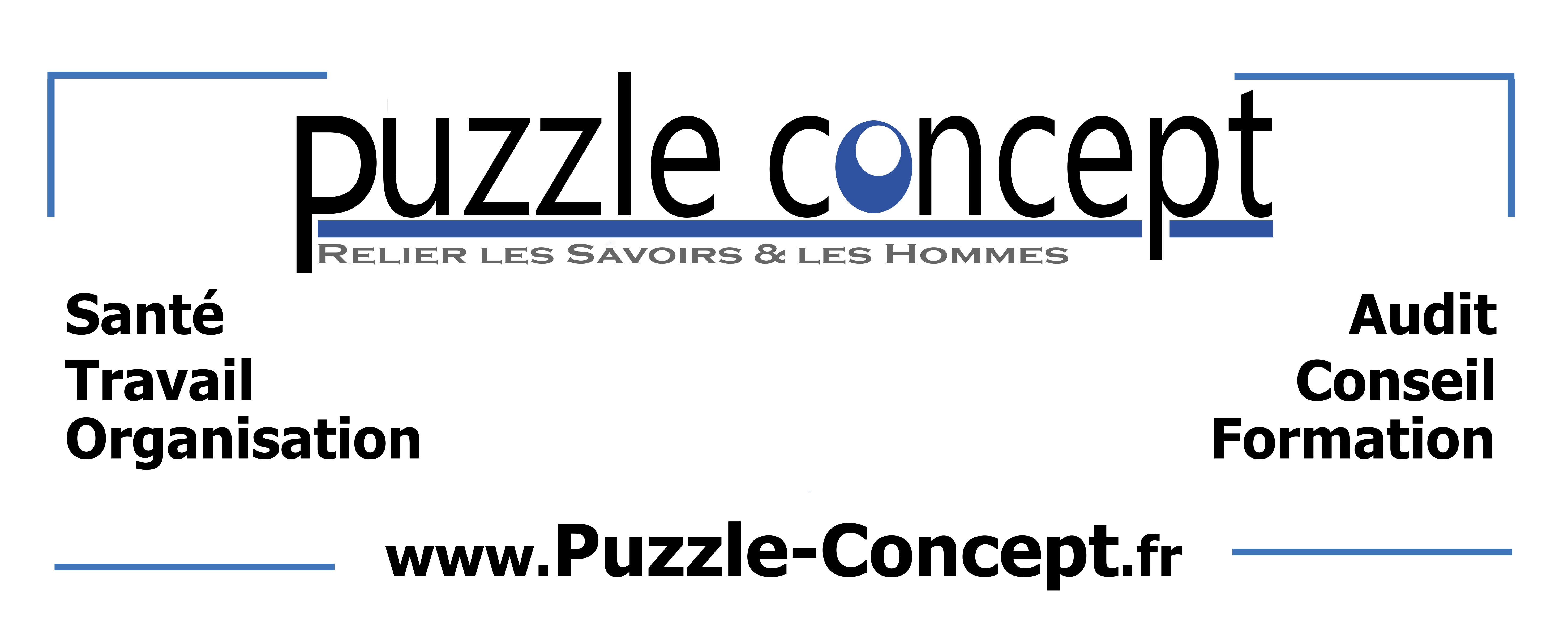 bandeau de l'entreprise puzzle-concept avec les valeurs qu'elle promeut.